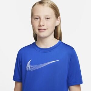 Nike Boys' Dri-Fit HBR Graphic Training Top Blue, X-Large NWT